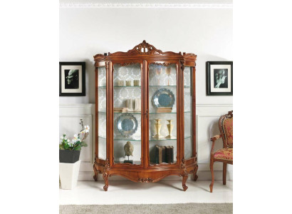 Armario de cristal Vitrina Cómoda Muebles de madera Armario de madera de lujo xxl Vitrinas