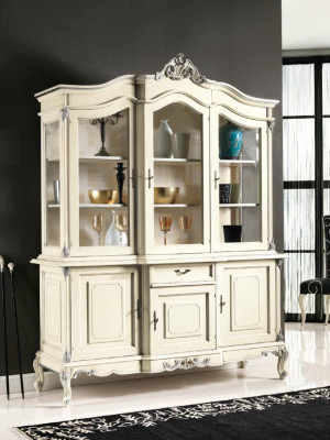 vitrina blanca muebles de lujo italianos vitrinas aparador armario armarios de cristal