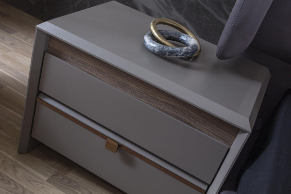 Set de dormitorio de lujo Cama completa 2 mesitas de noche Moderno 3 piezas Nuevo