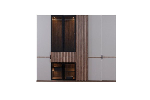 Armario Armario de ropa Dormitorio Armarios Moderno Madera Lujo 260cm
