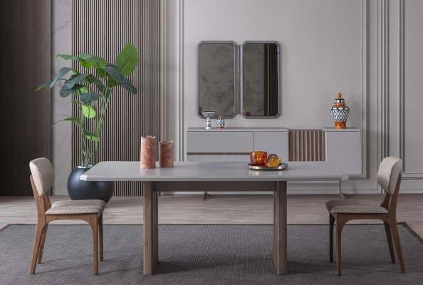 Juego de comedor Grupo de comedor moderno de 8 piezas. Muebles para comedor