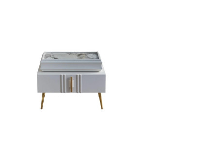 Mesitas de noche exclusivas muebles de diseñador Color beige en dormitorio nuevo