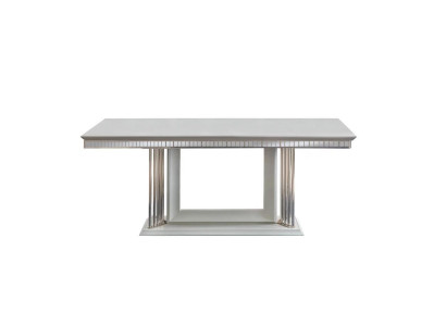 Exclusiva mesa de comedor de diseñador, mueble moderno en blanco de comedor mesa 200x100