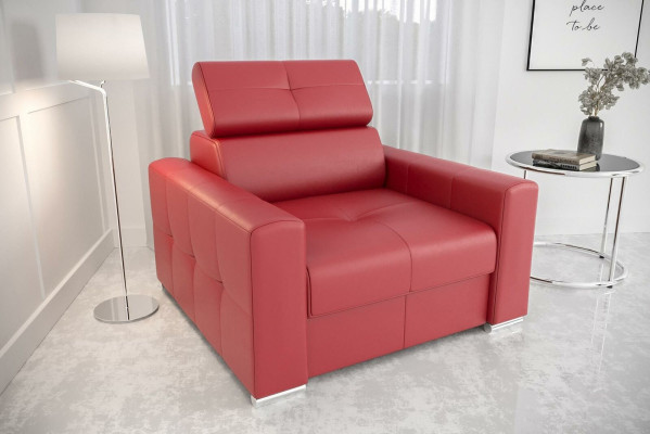 Butaca de salón moderna, de club, para sala de estar moderna, de tela textil roja, muebles creativos.