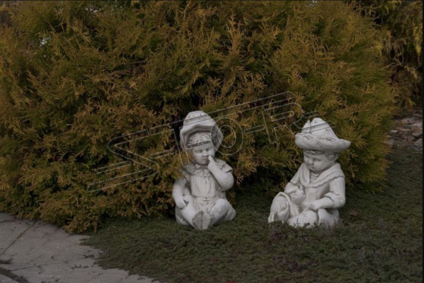 Figura de diseño de escultura de busto de bebé para jardín.