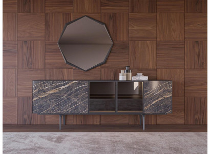 Aparador con espejo Lujo Conjunto completo de comedor moderno muebles