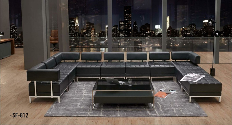 Sofá en forma de U Sofá Sofá conjunto de tapicería sofá de diseño esquina de la sala de estar
