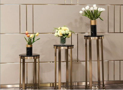 Soporte para plantas Soporte de flores Soporte de flores Estante de acero inoxidable para macetas.