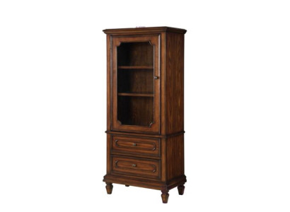 Vitrina Muebles de sala Aparador Madera maciza Vitrinas de vidrio Armario de madera maciza