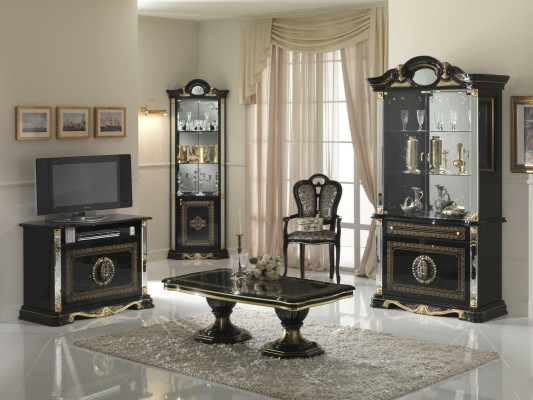 Conjunto de sala de estar vitrina cómoda espejo mesa de comedor diseño armario muebles