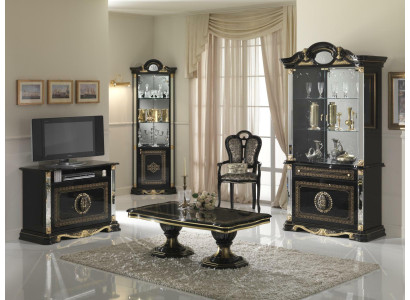 Conjunto de sala de estar vitrina cómoda espejo mesa de comedor diseño armario muebles