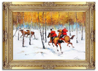 Oro Pintura al óleo Cuadros Marco Pintura Barroca Imágenes Imagen Óleo Caza Decoración