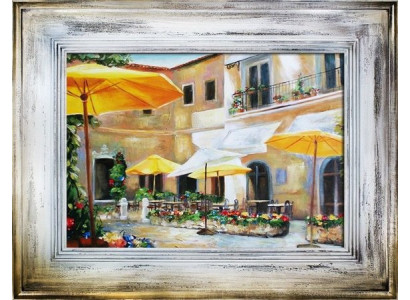 Pintura al óleo Cuadros Decoración Cuadro Pintura Pintura al óleo Jardín Hecho a mano Con marco