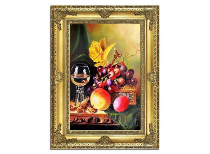 Pintura "Frutas" Hecho a mano Pintura al óleo Cuadro Pinturas al óleo Marco Imágenes G04416