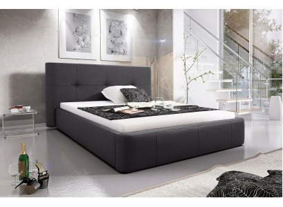 Cama Acolchada de Diseño de Lujo, Cama Doble de Hotel, Moderna Habitación de Dormir en Cuero