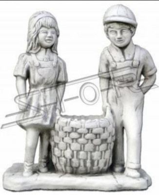 Maceta de jardín natural decorativa con figura de decoración para macetas y jarrones de jardin.