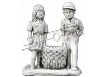 Maceta de jardín natural decorativa con figura de decoración para macetas y jarrones de jardin.