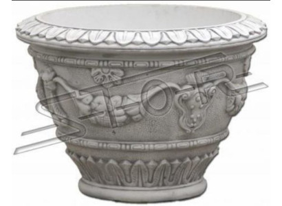 Maceta de flores natural decorativa jarrón figura de jardín.