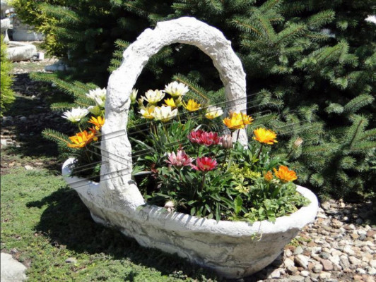 Maceta de flores jardinera decoración figura naturaleza macetas jarrones jardín
