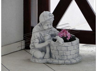 Maceta de flores decorativas para jardín natural, macetas, jarrones, figura.