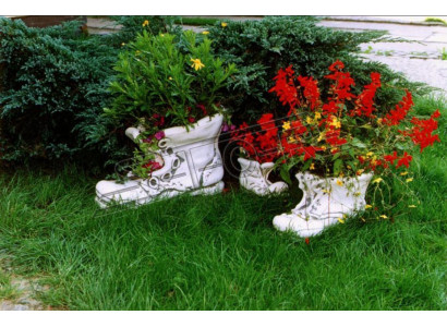 Maceta de flores Jardín Decoración Figura Macetas de flores Jarrones de jardín