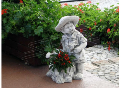 Maceta de flores natural de jardín, decoración maceta, maceta de jardín, macetas, jarrones, figura.