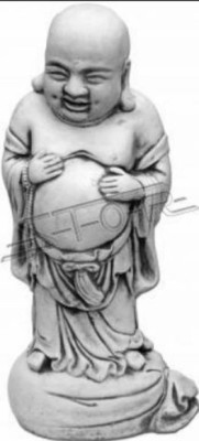 Figura de Buda escultura en imitación de piedra. Gran escultura decorativa para jardín.