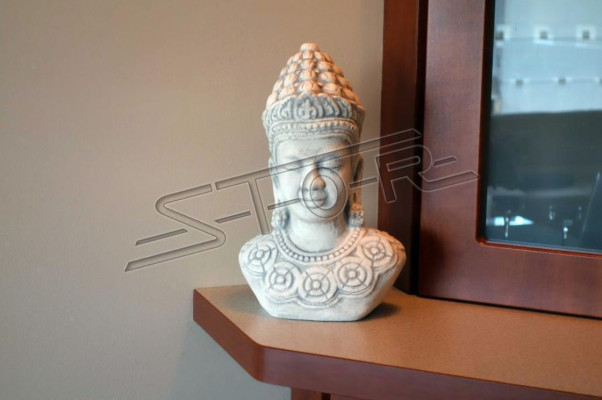 Estatua de Buda, busto, gran escultura para jardín y área de estar.