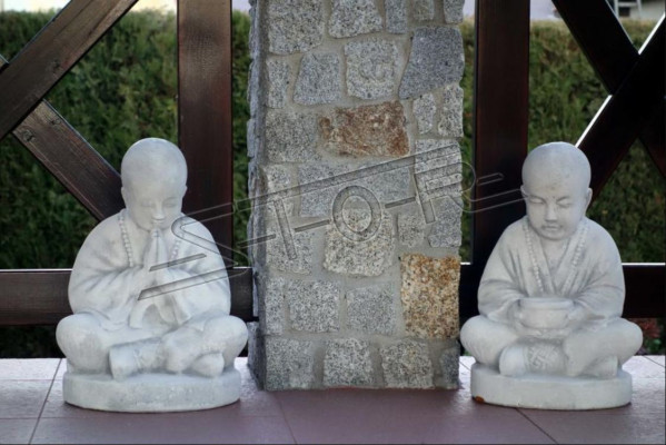 Buda escultura en estilo de piedra Escultura para jardín Figura decorativa