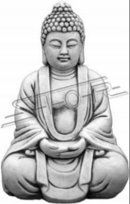Estatua de Buda en estilo de piedra. Gran escultura para jardín figura decorativa.