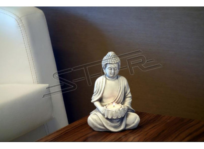 Estátua de Buda Soportes de velas de té Soporte de vela de estatua grande de jardín