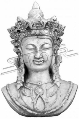 Estátua de Buda Estatuas Esculturas Figura Decoración Plata Jardín Terraza