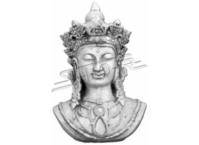 Estátua de Buda Estatuas Esculturas Figura Decoración Plata Jardín Terraza