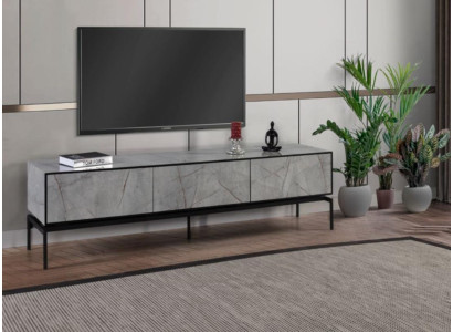 Mueble para TV moderno en gris de madera para salón.