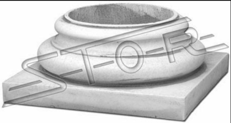 Decoración de la columna de estilo antiguo de piedra romana con pedestal de pedestal de columna de soporte de columna nuevo.