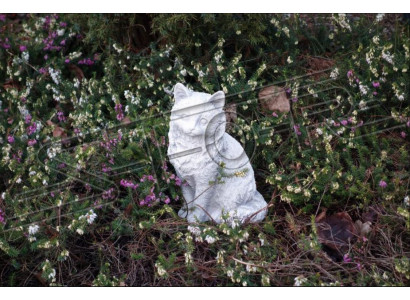 Decoración de jardín decorativa Gato Figuras de terraza de piedra Estatua