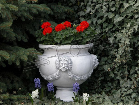 Diseño maceta florero planta cubo recipiente figuras ollas cara escultura