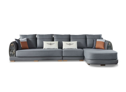 Diseño sofá esquina sofá tapizado cuero esquina conjunto sofá asiento esquina