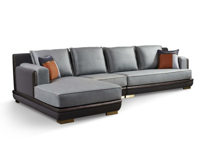 Diseño de sofá en forma de L Esk Ecksofa, sofás modernos, sofá de cuero, sofá esquinero para salón.