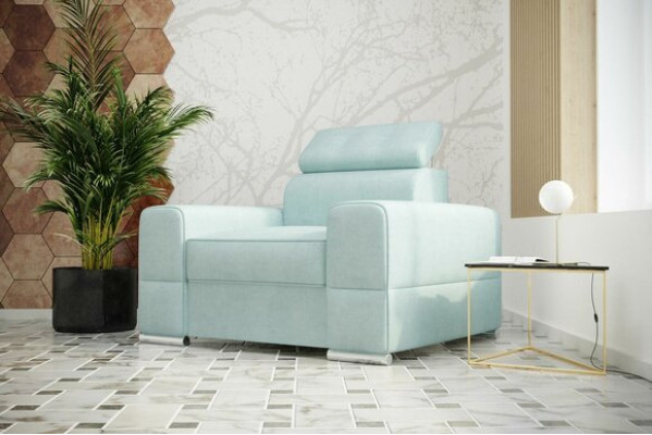 Diseño de sillón de lujo Sofá individual Lounge Chaise de televisión Sofá de cuero textil