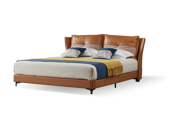 Cama de diseñador dormitorio camas textil cuero hotel lujo tapicería tela asiento
