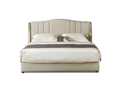 Cama de diseño dormitorio cama doble camas cuero lujo hotel tapizado