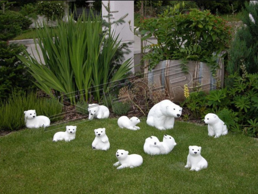 Estatua de oso polar Figura Estatua Oso Jardín Decoración Figuras Estatuas decorativas