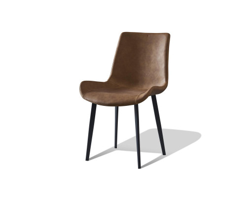 Comedor 1x Silla Verdadera Sillas Asiento Acolchado Tumbona Diseñador Cuero Sillón Moderno