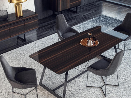Juego de comedor de 7 piezas de lujo, mesa de comedor 4 sillas diseño cómoda aparador nuevo