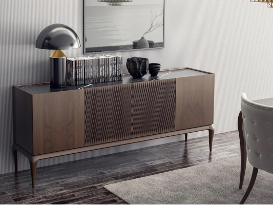 Mueble de comedor bufé de lujo moderno de diseño de madera nuevo.