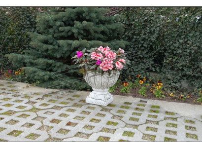 Figura Maceta de flores planta blanca Cubo decoración Figura macetas de jardín