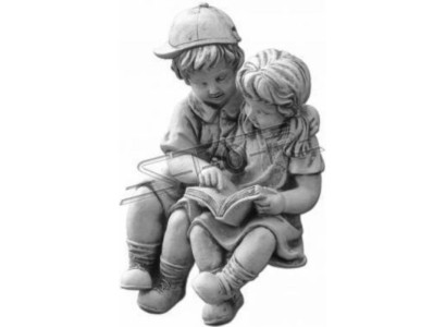 40cm Escultura decorativa Figura de diseño Estatua Figuras de jardín Gris Estatuas naturales