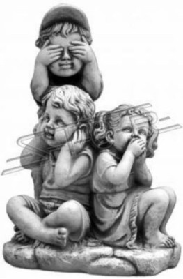 Figura Escultura Niños jugando Jardín Esculturas Figuras Estatuas