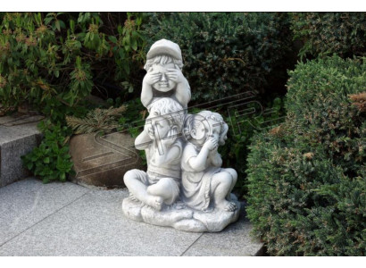 Figura Escultura Niños jugando Jardín Esculturas Figuras Estatuas